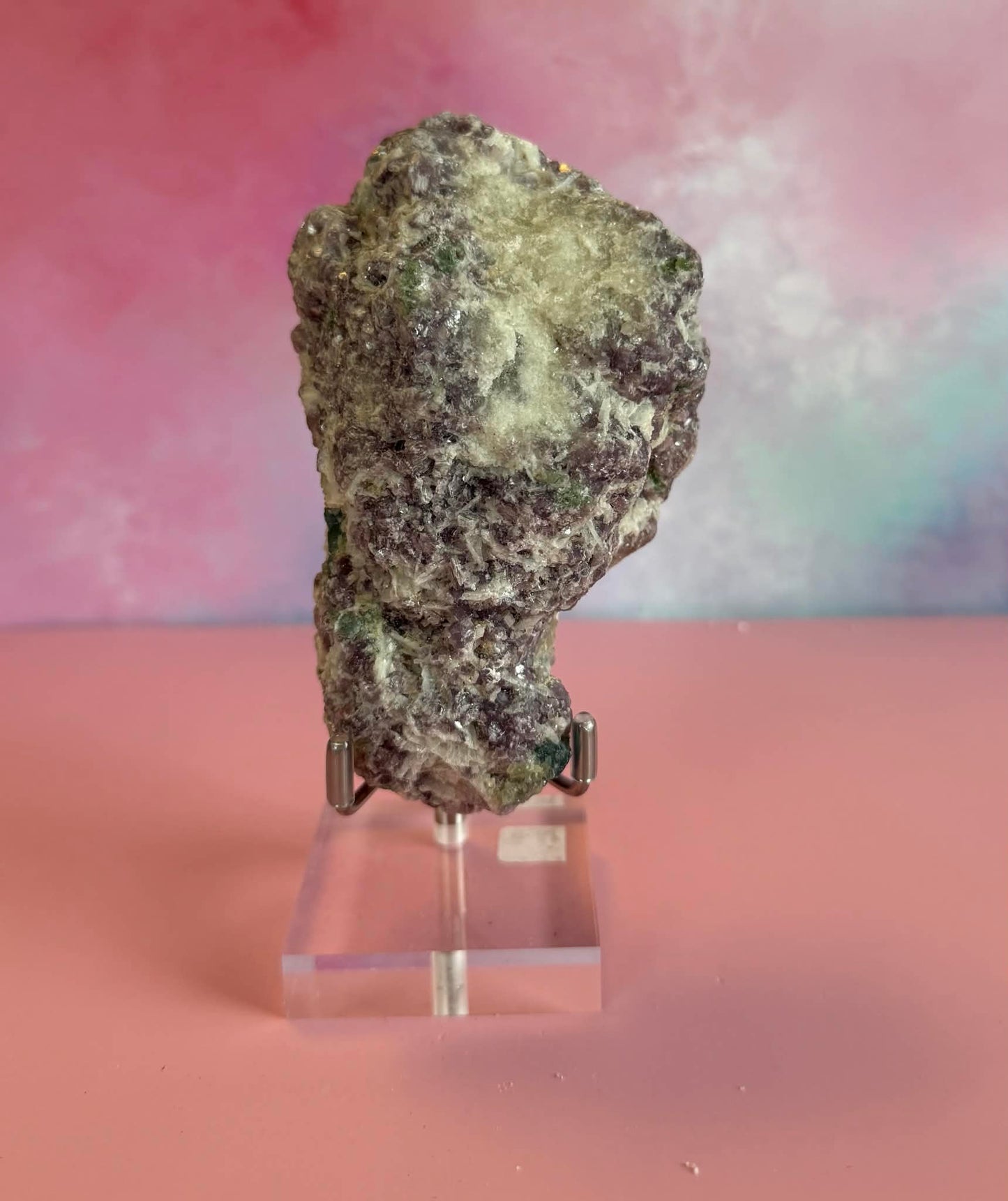 Purple Mica with Green Tourmaline