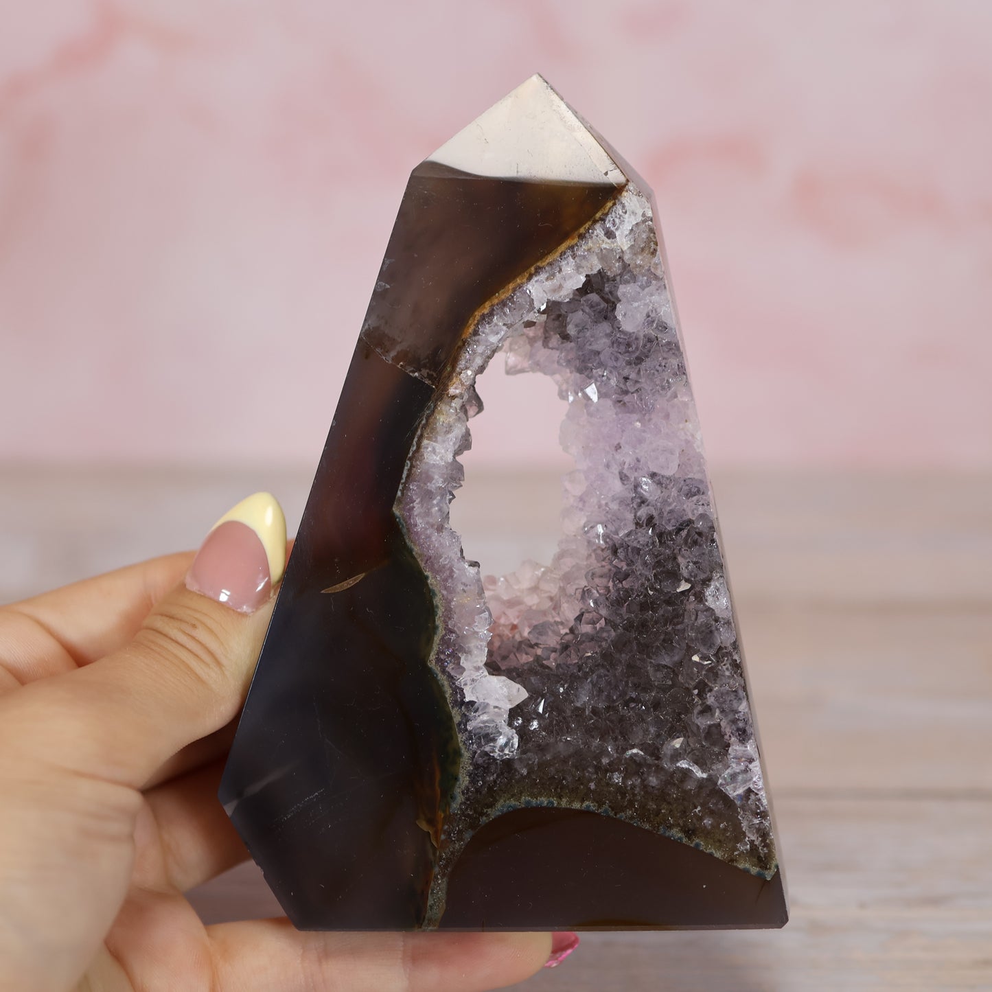 Druzy Agate Amethyst Tower #17