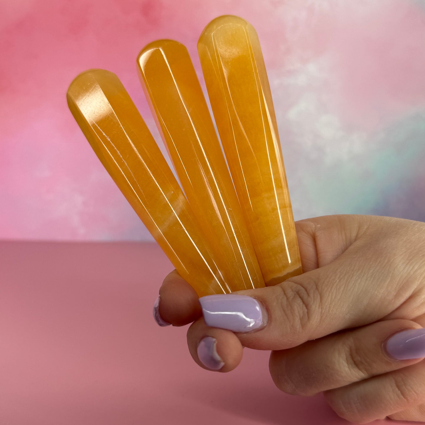 Orange Calcite Wand