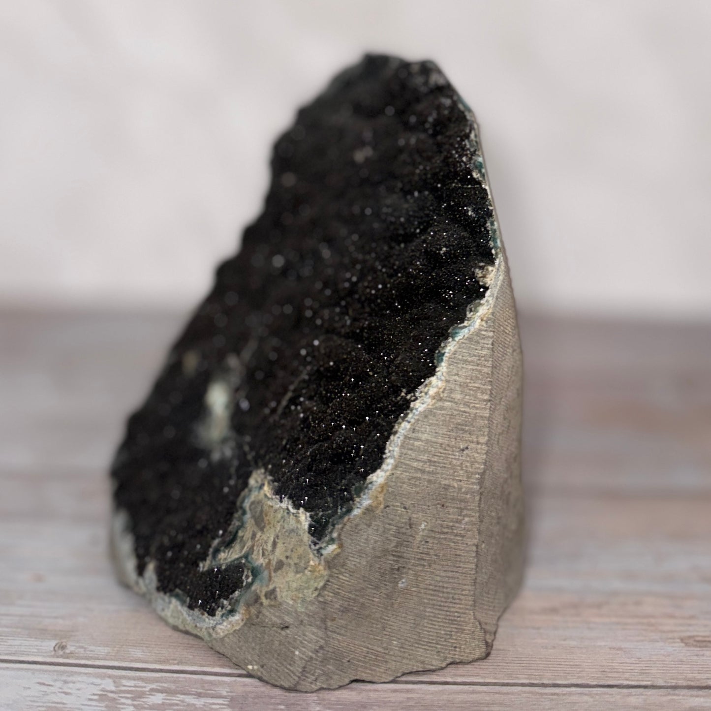 Black Amethyst Druzy Standing Piece #38