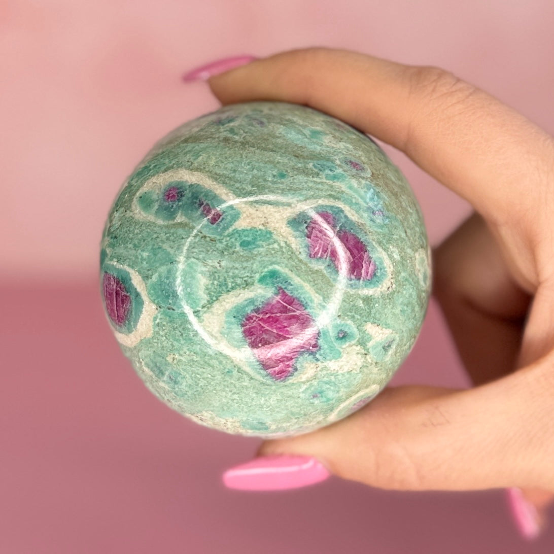 Ruby in Fuchsite Sphere #43