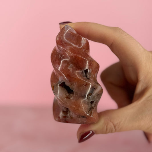 Pink Carnelian Flame #76