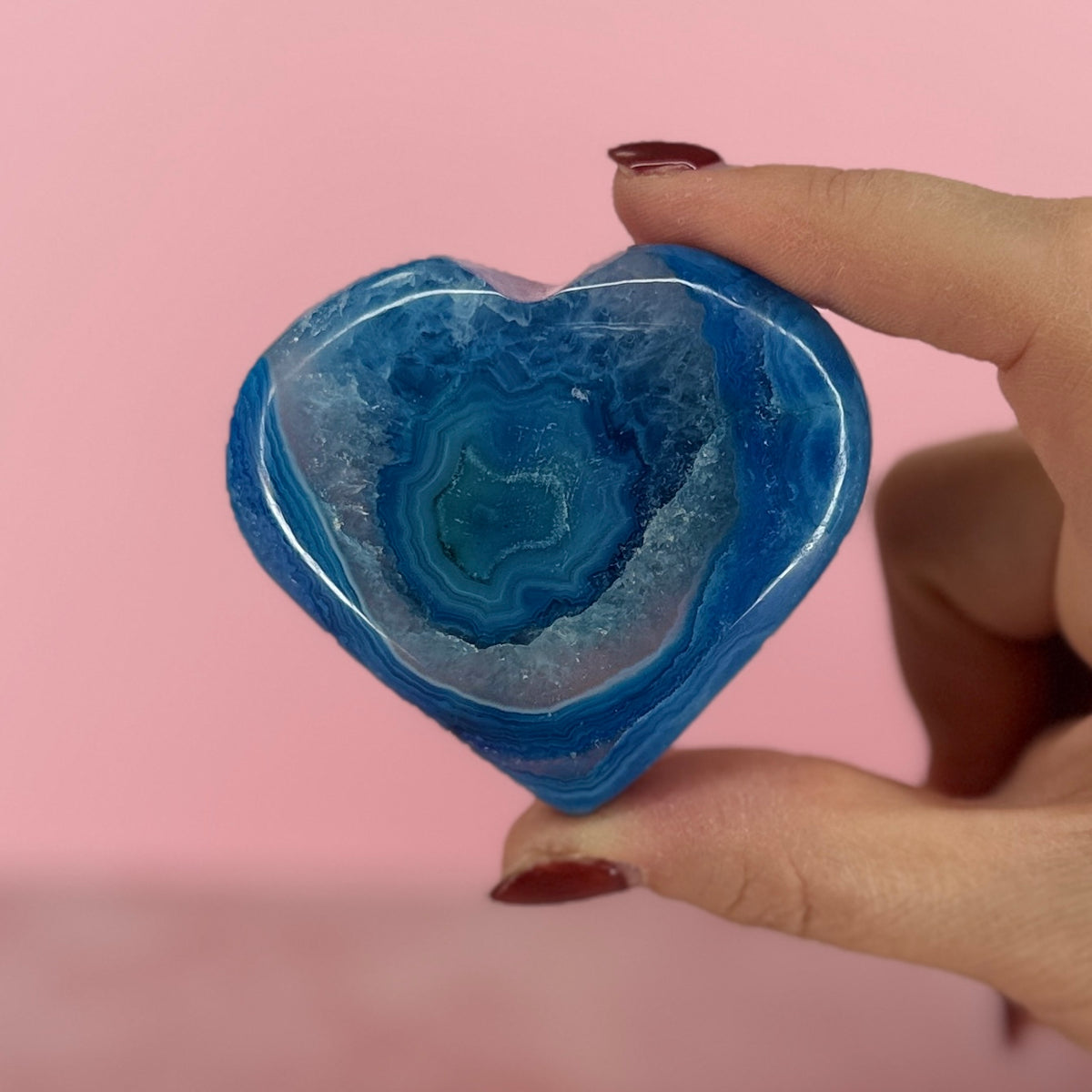 Blue Onyx Heart