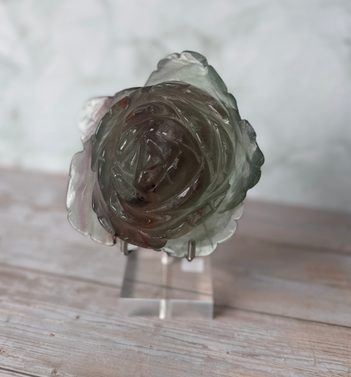 Fluorite Carved Rose XL
