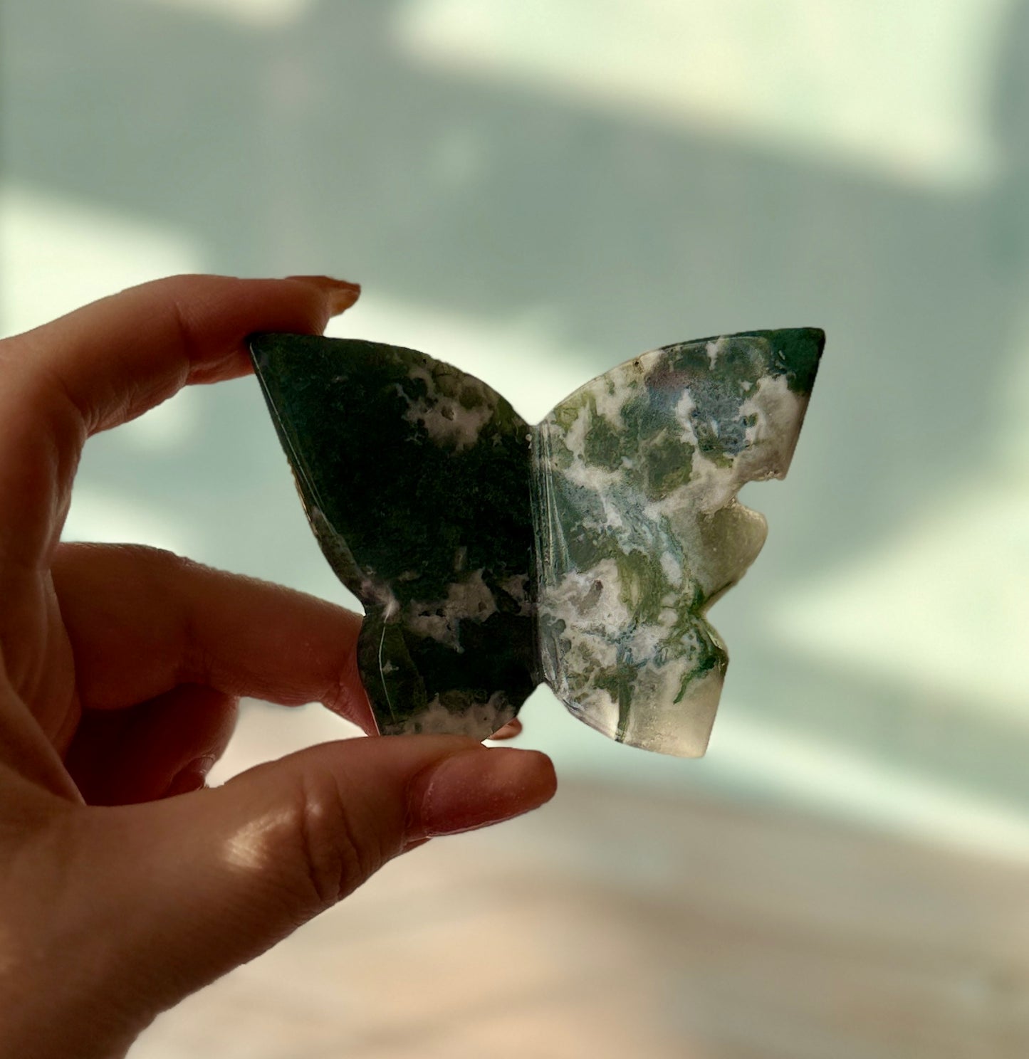 Moss Agate Butterfly