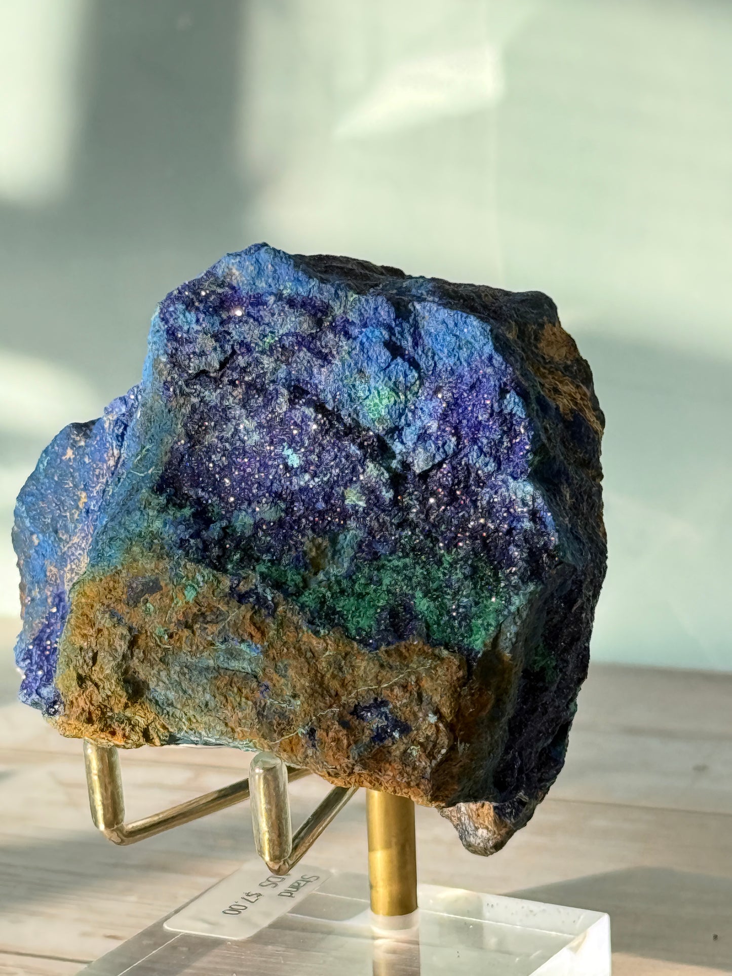 Raw Azurite with Malachite