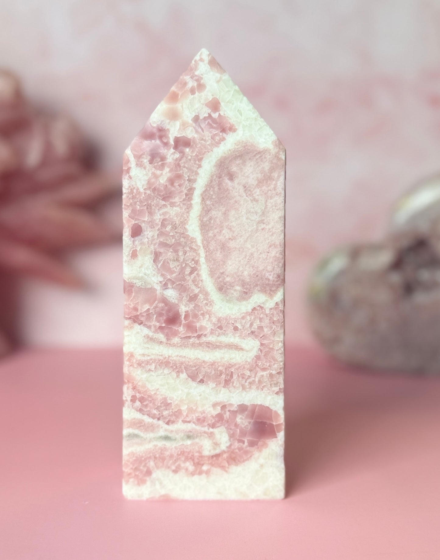 Strawberries + Cream Pink Opal Tower – 815g | 7" #11