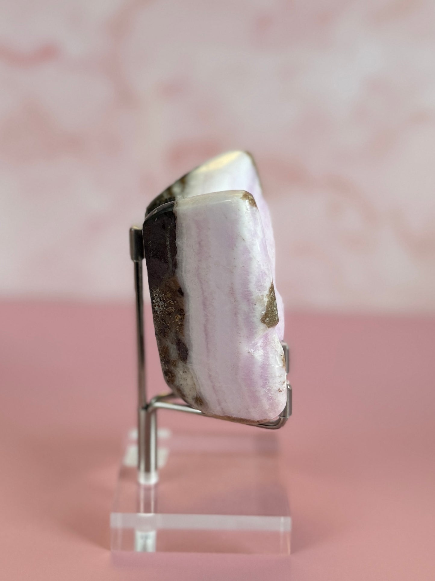 Pink Aragonite Butterfly Carving – 196g | 2.65" x 2.5" #3