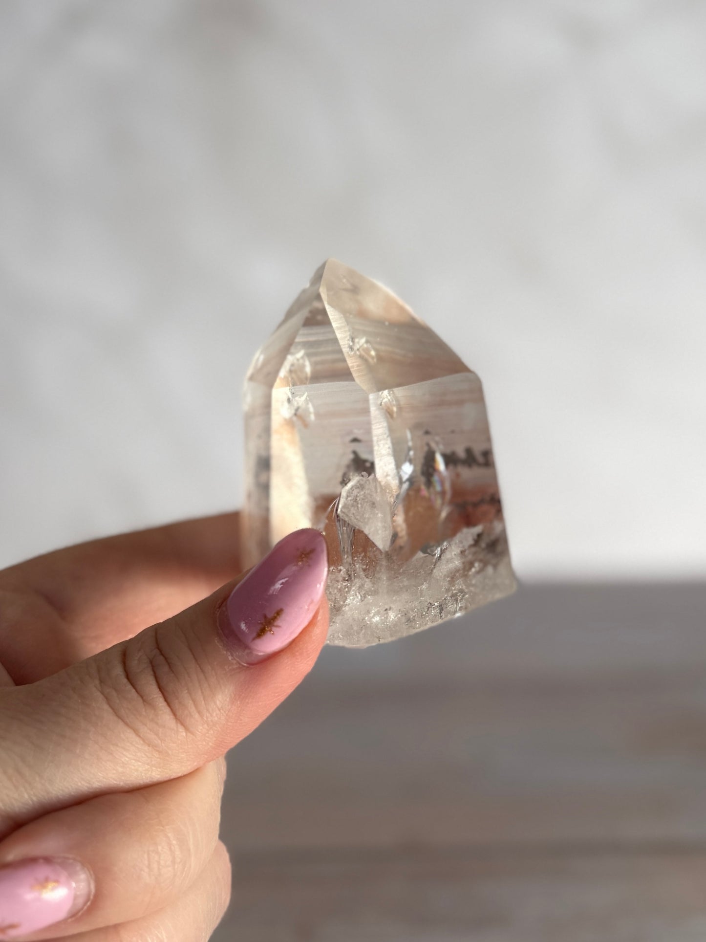 LEMURIAN SEED CRYSTAL TOWER #34 – 128g – 2.5" – Rainbow Inclusions