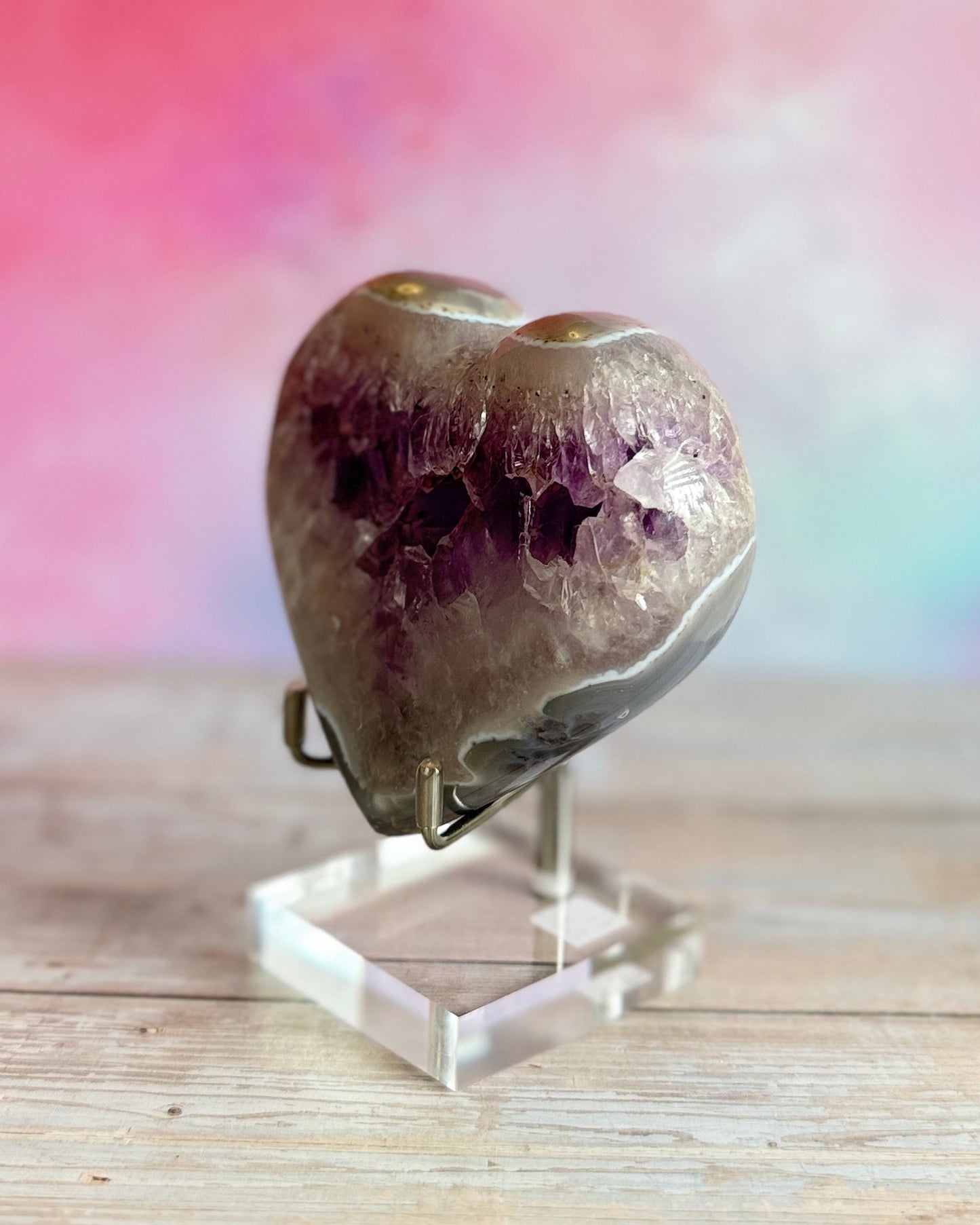 Amethyst Druzy Heart