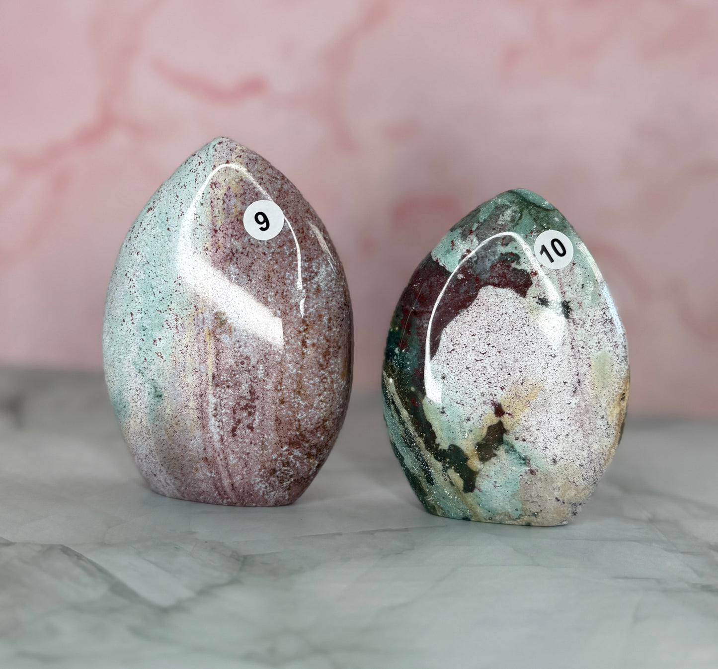 Unicorn Jasper Tear Drop Flames