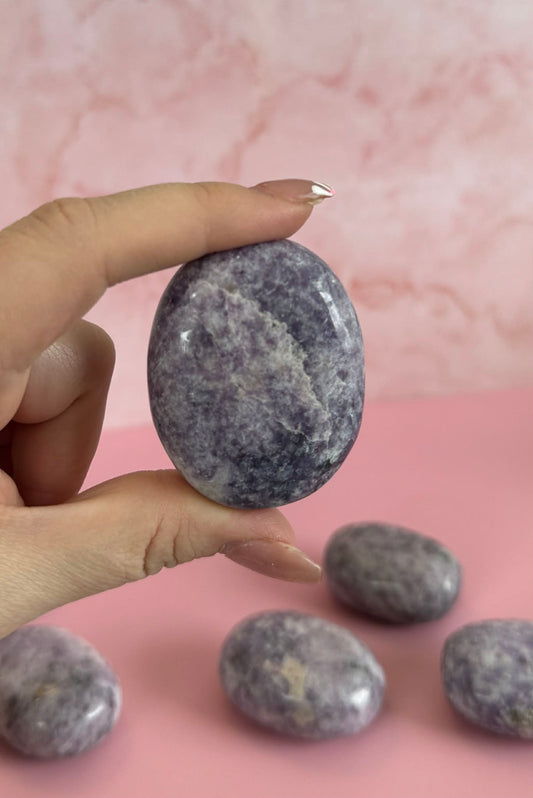 Lepidolite Palm Stone