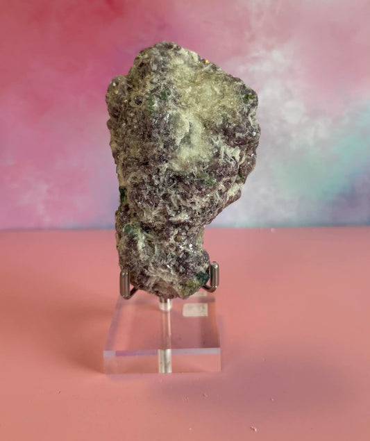 Purple Mica with Green Tourmaline