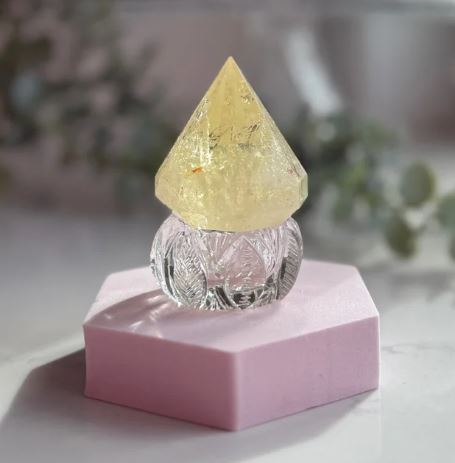 Faceted Diamond Cut Citrine