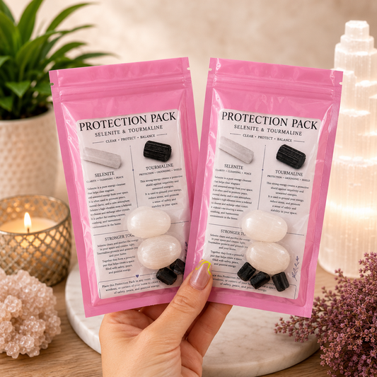 Protection Pack: Tourmaline + Selenite