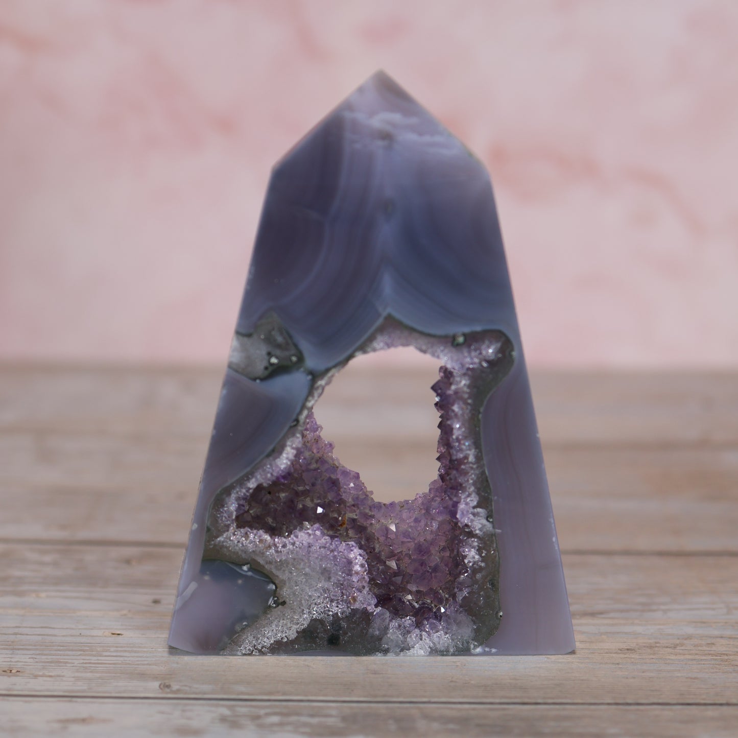 Druzy Agate Amethyst Tower #14