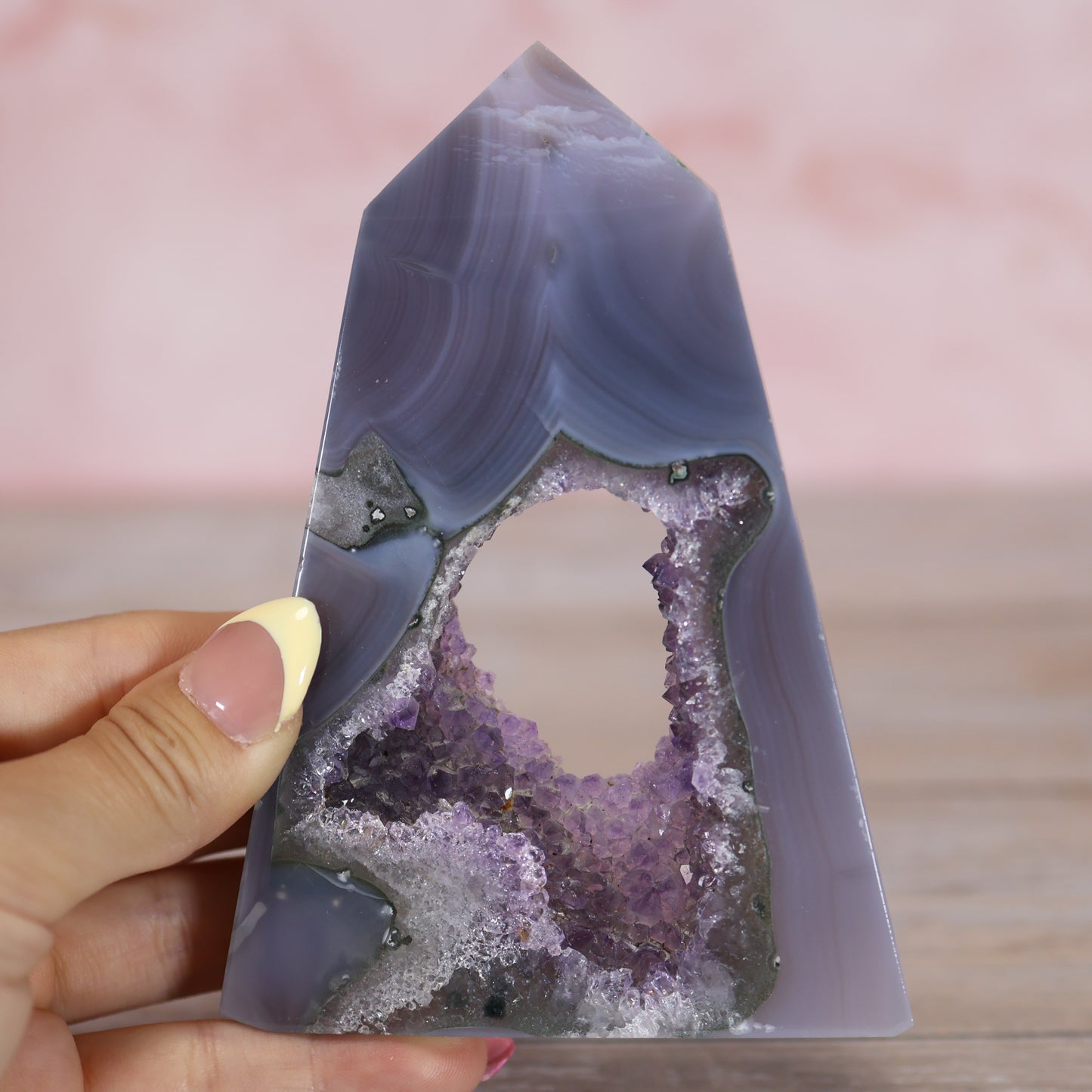 Druzy Agate Amethyst Tower #14