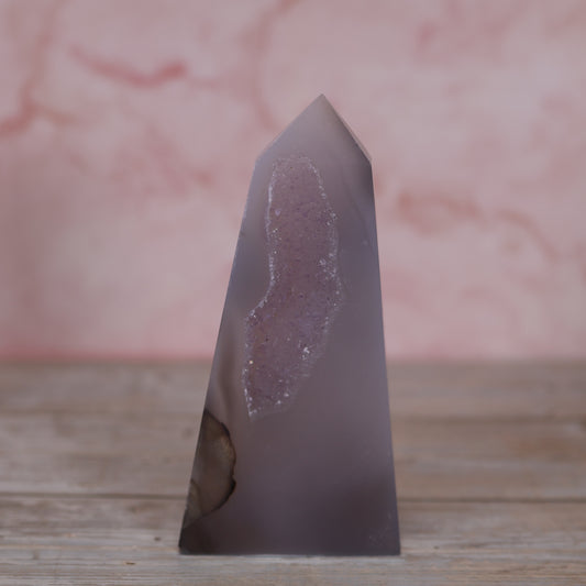 Druzy Agate Amethyst Tower #15