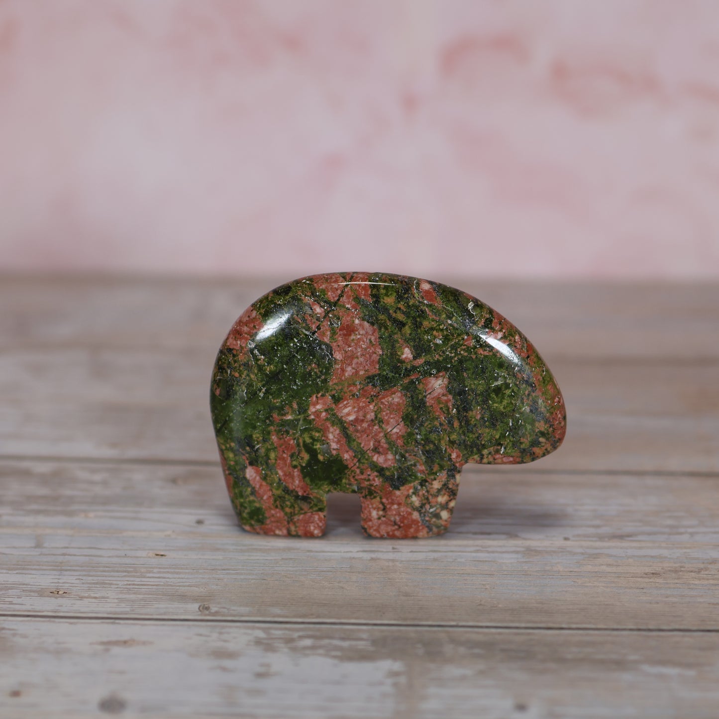 Unakite Carved Bear