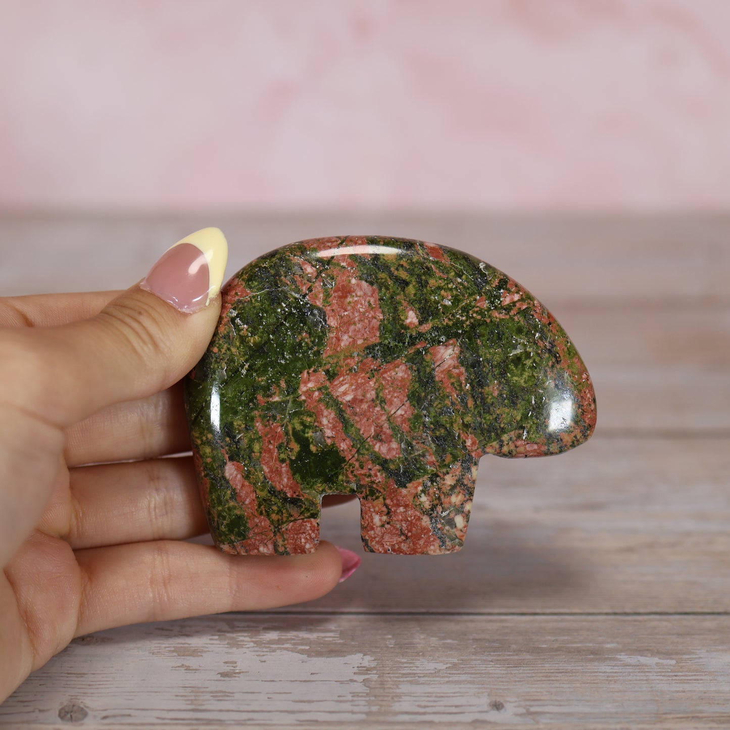 Unakite Carved Bear