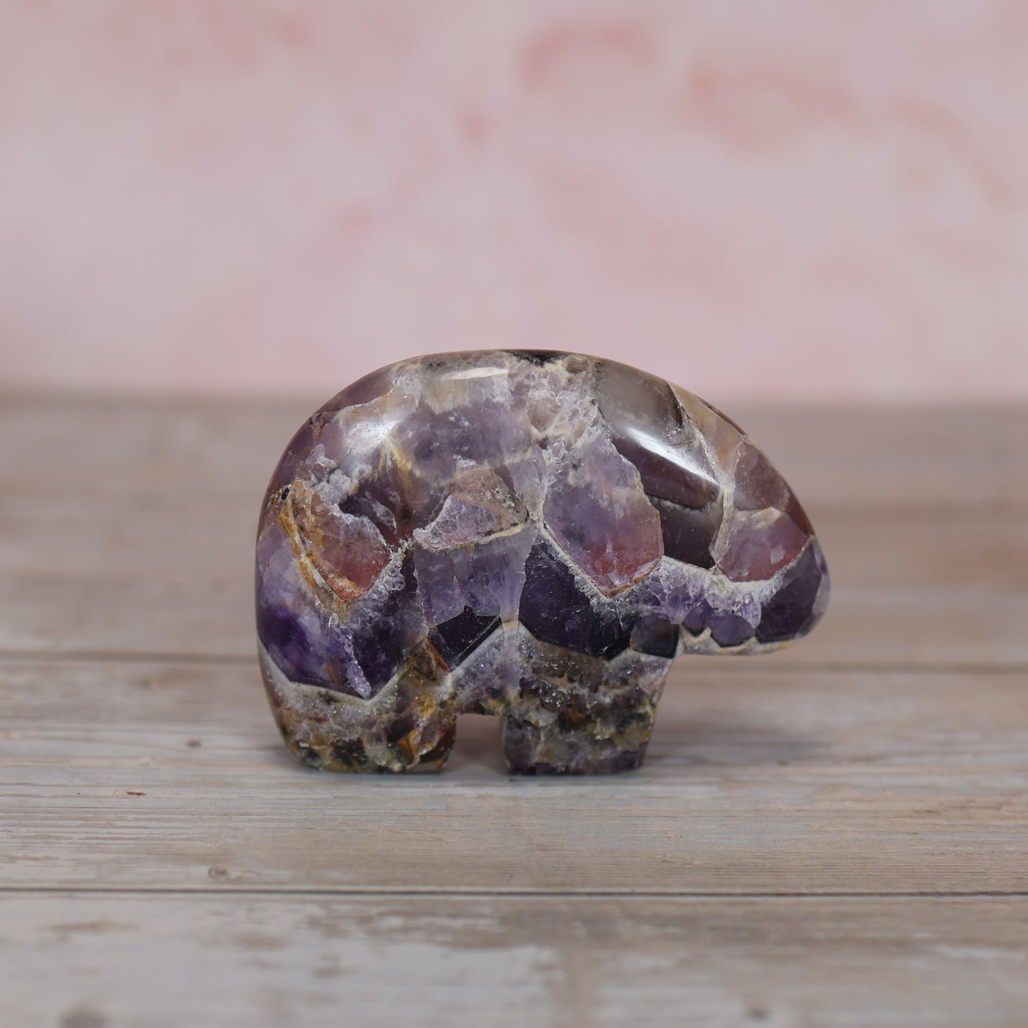 Dream Amethyst Carved Bear #11