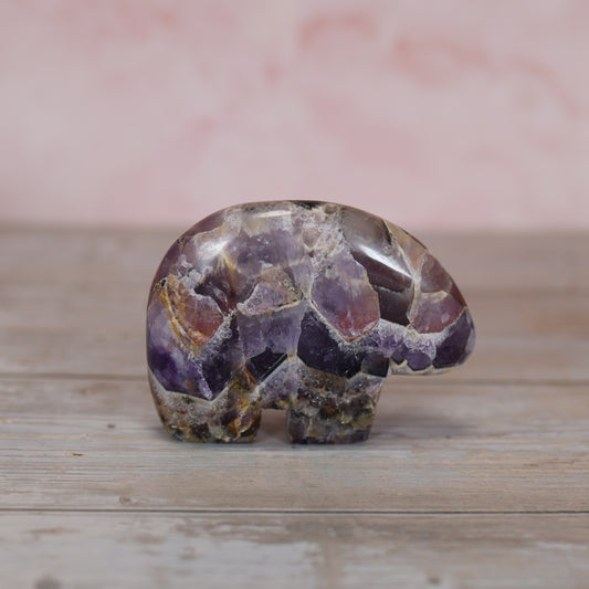 Dream Amethyst Carved Bear #11