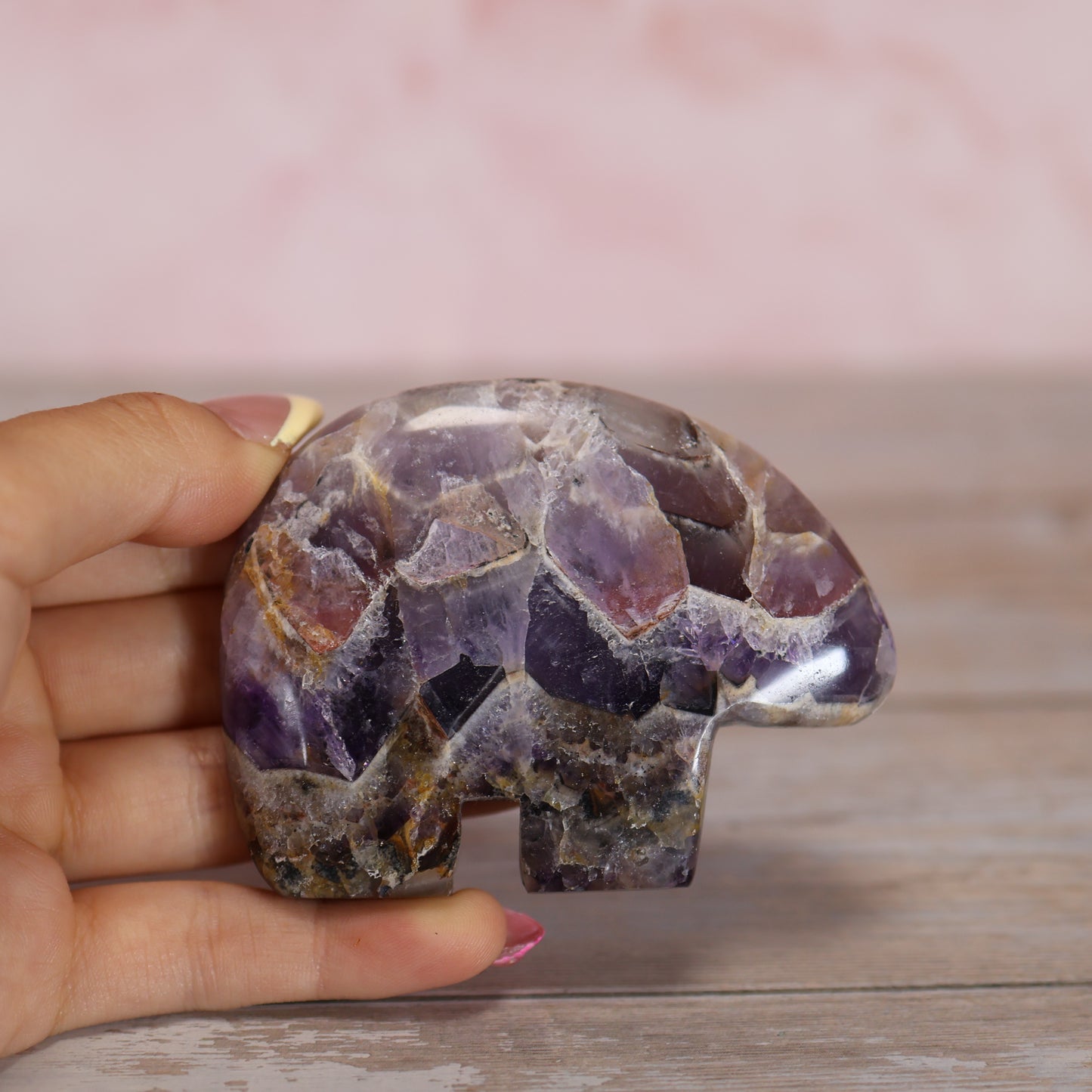 Dream Amethyst Carved Bear #11