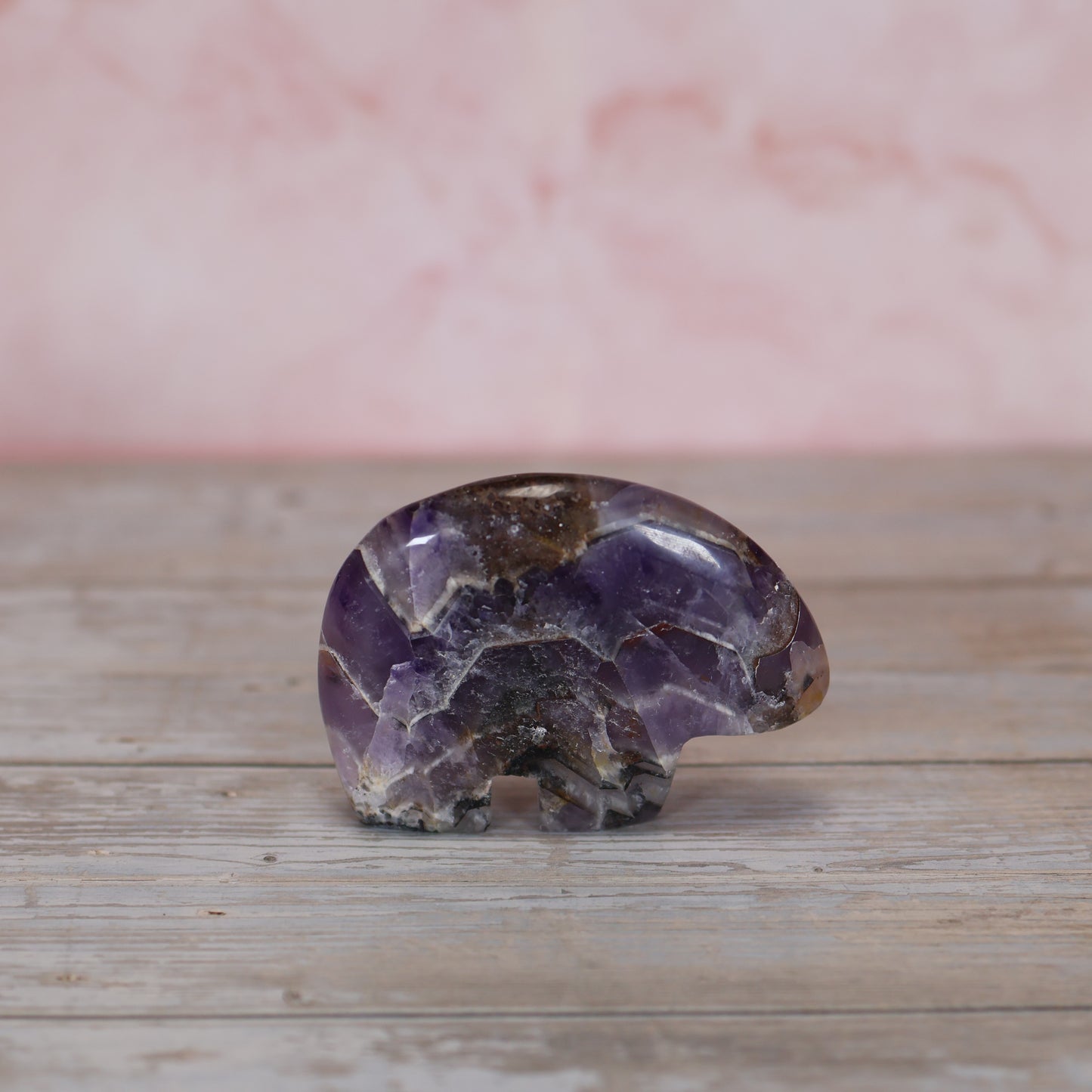 Dream Amethyst Carved Bear #12