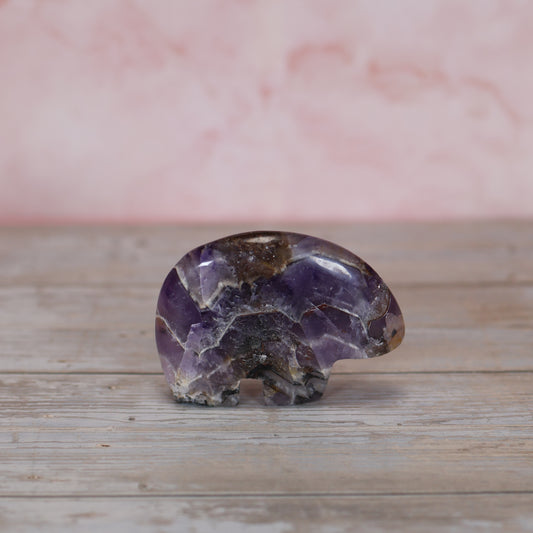 Dream Amethyst Carved Bear #12