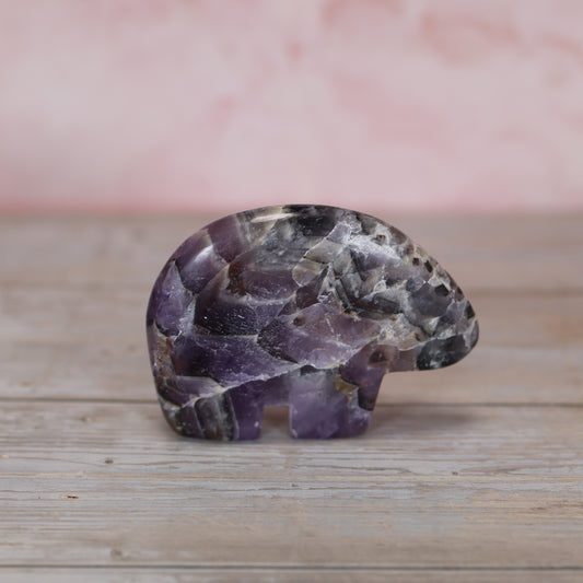 Dream Amethyst Carved Bear #13