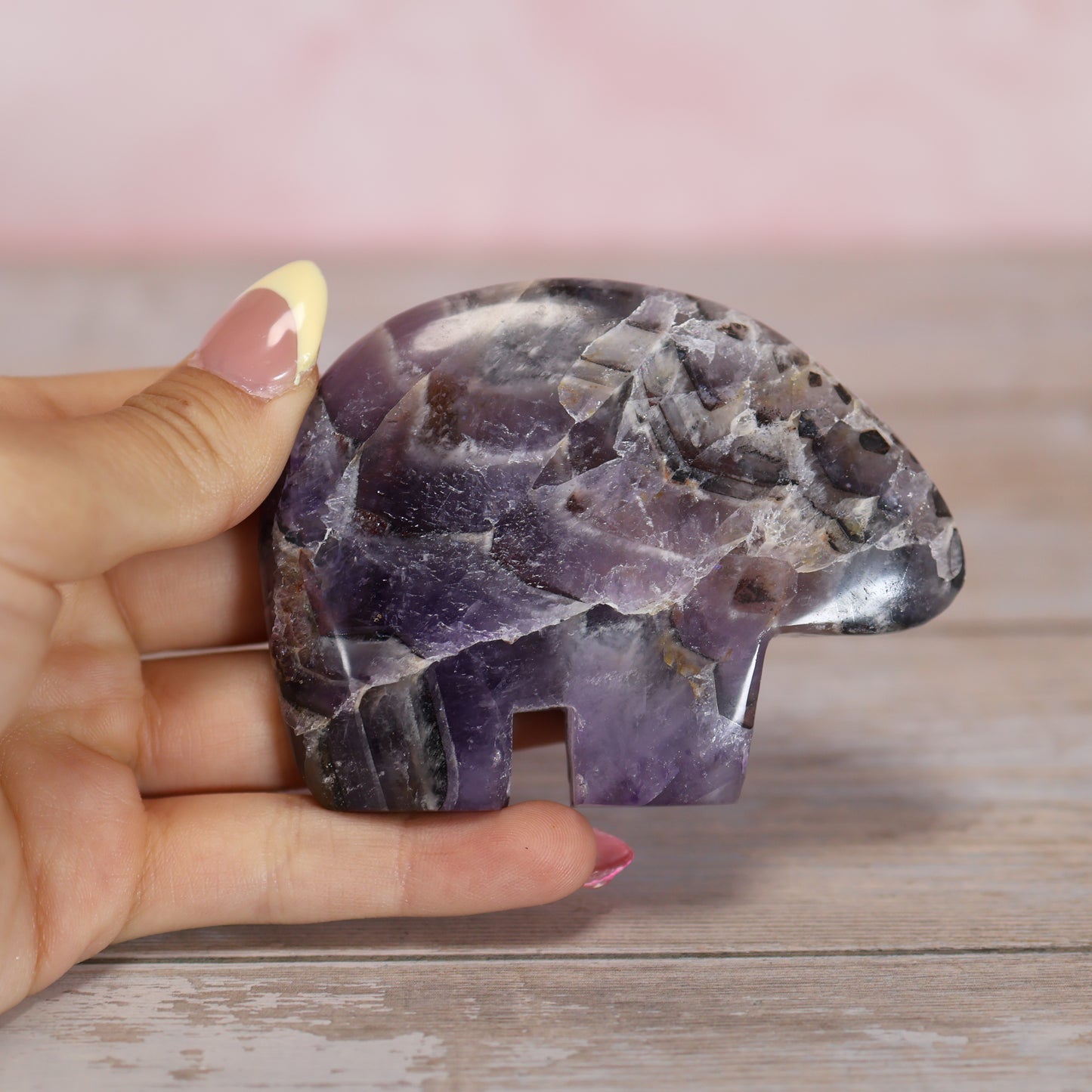 Dream Amethyst Carved Bear #13