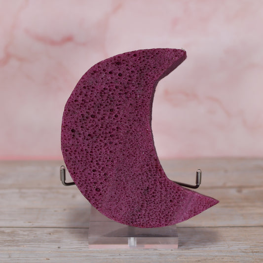 Honeycomb Ruby Corundum Moon – UV Reactive