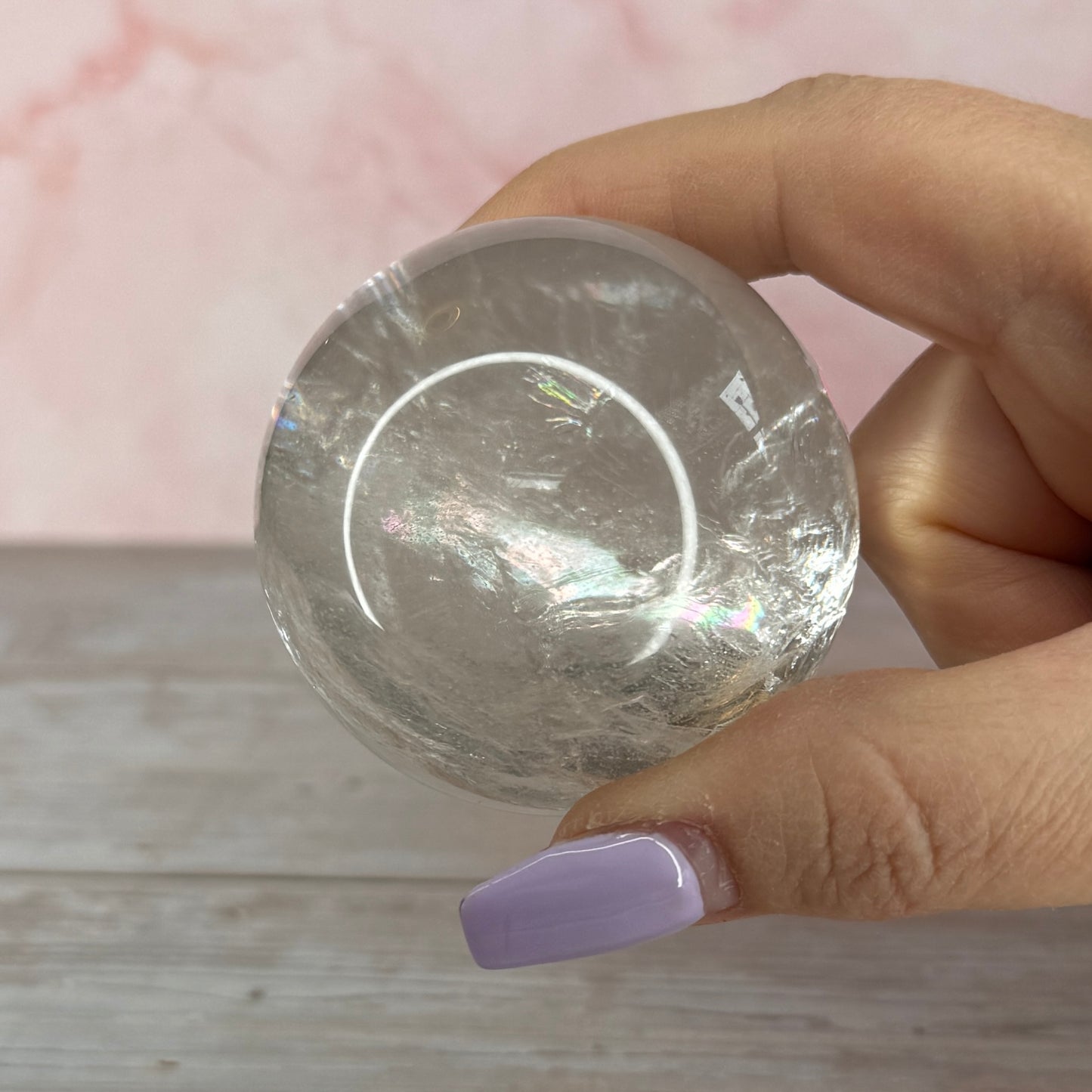 Clear Quartz Sphere with Natural Rainbows #7
