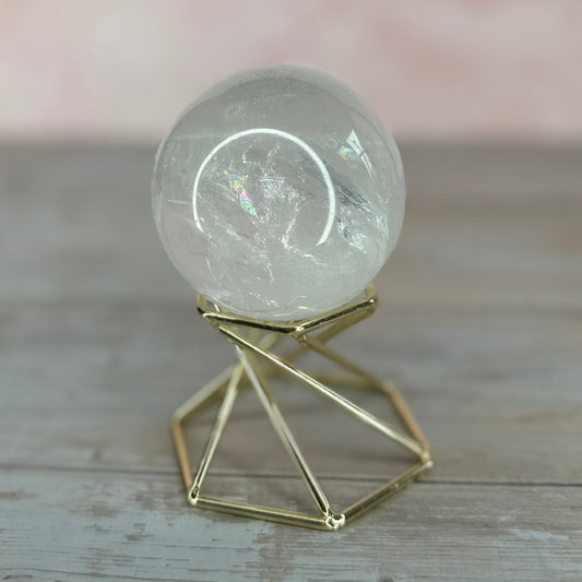 Clear Quartz Sphere with Natural Rainbows #9