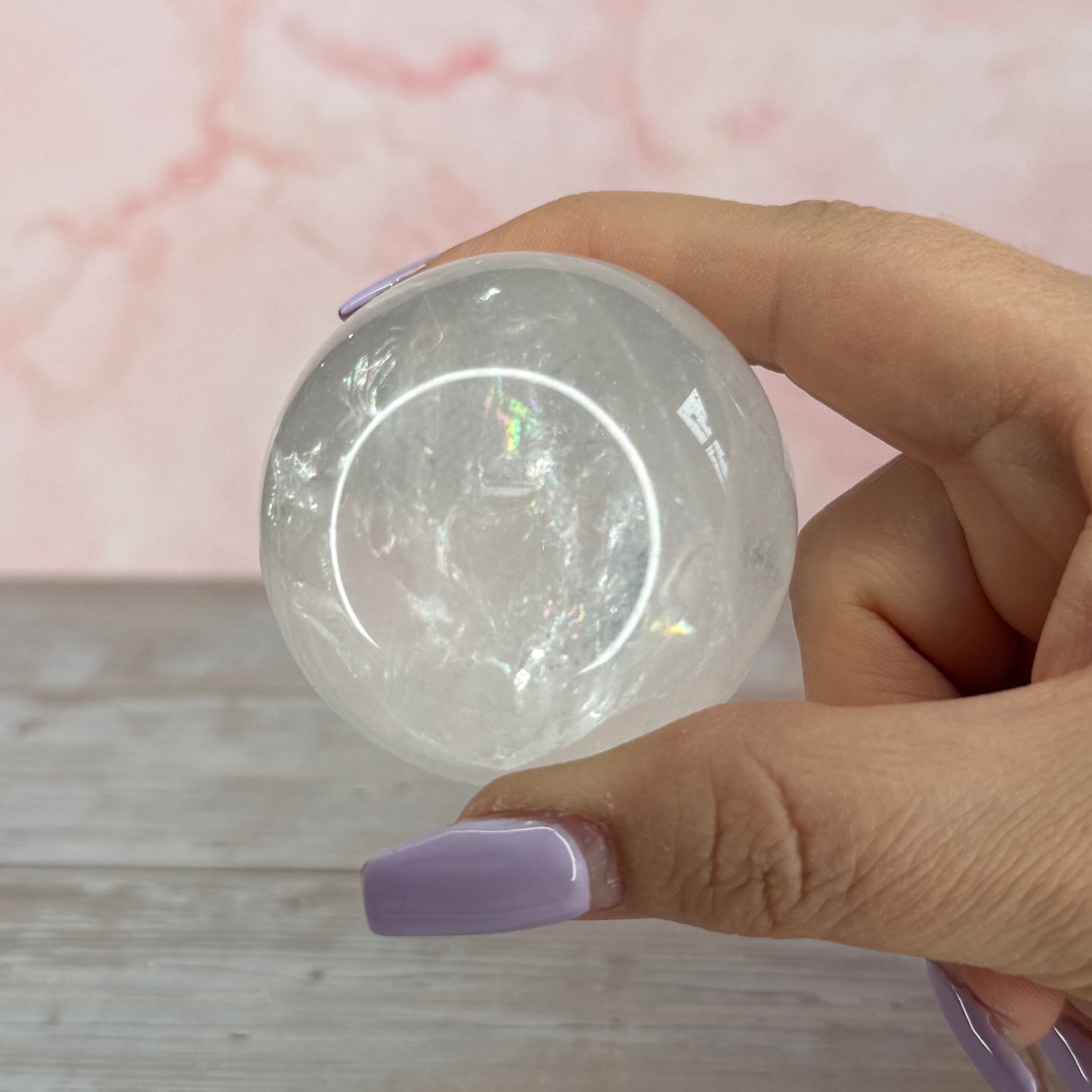 Clear Quartz Sphere with Natural Rainbows #9