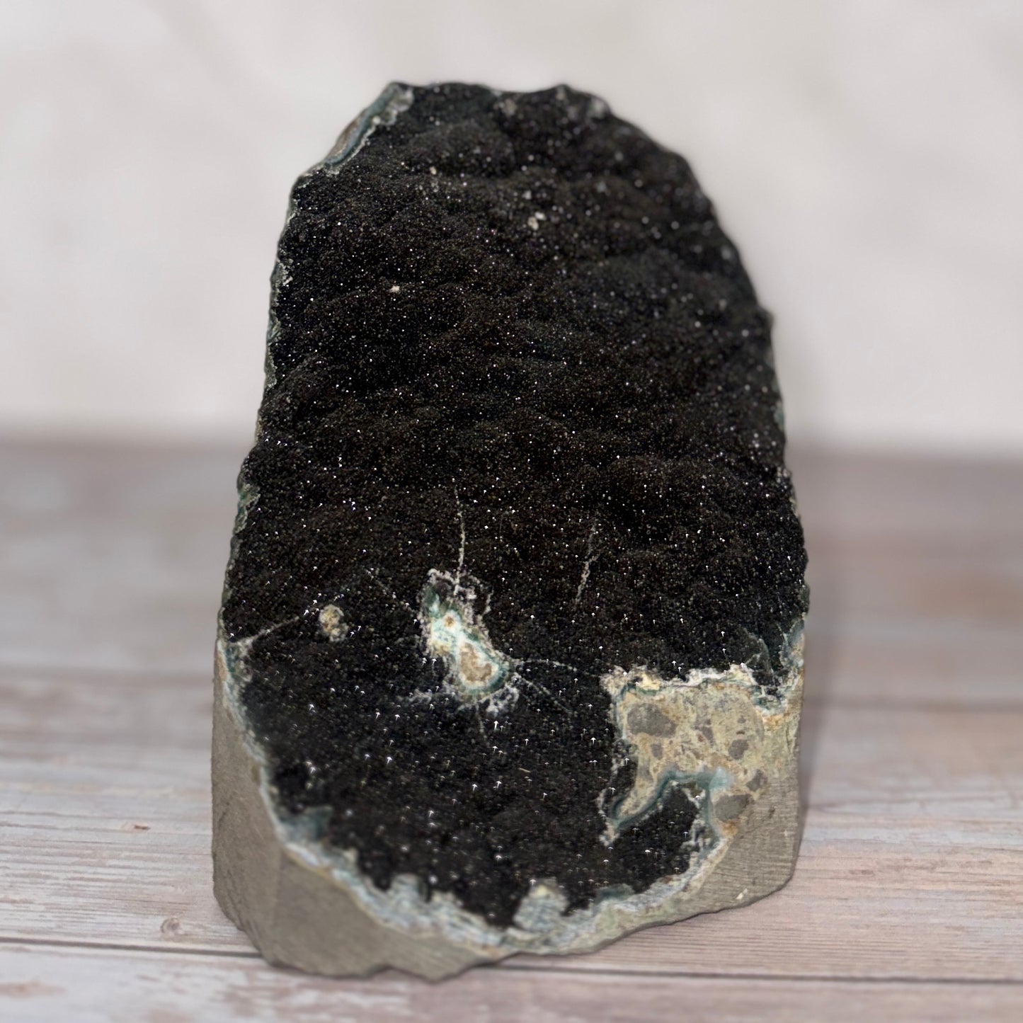 Black Amethyst Druzy Standing Piece #38