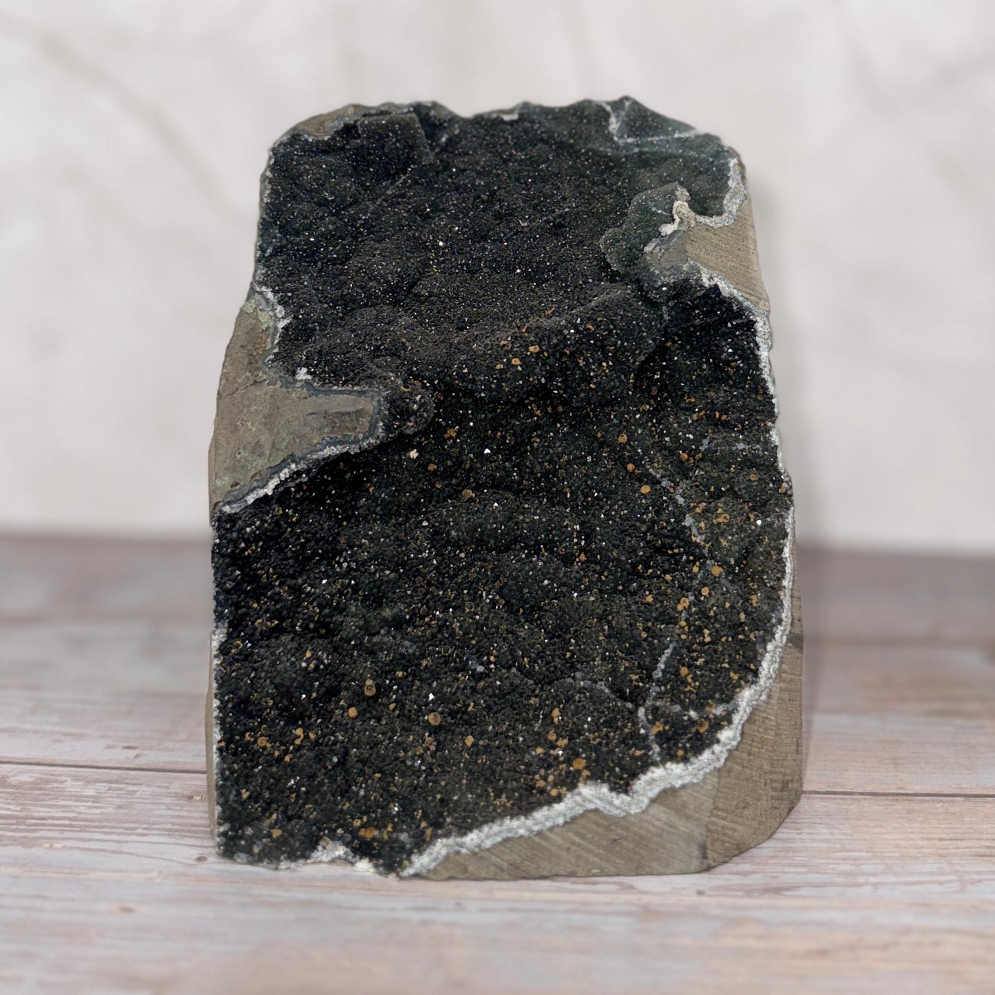 Black Amethyst Druzy Standing Piece #39