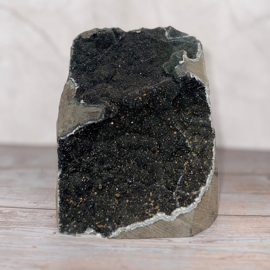 Black Amethyst Druzy Standing Piece #39