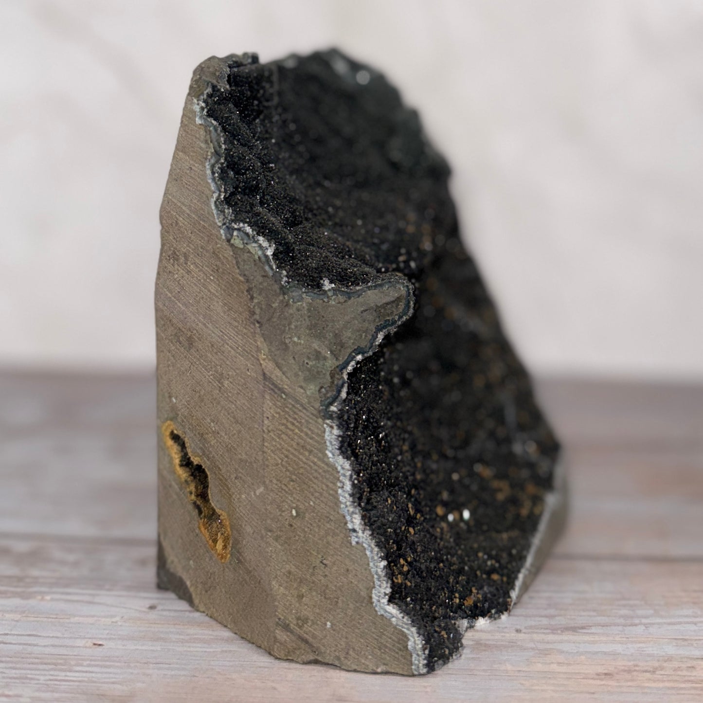 Black Amethyst Druzy Standing Piece #39