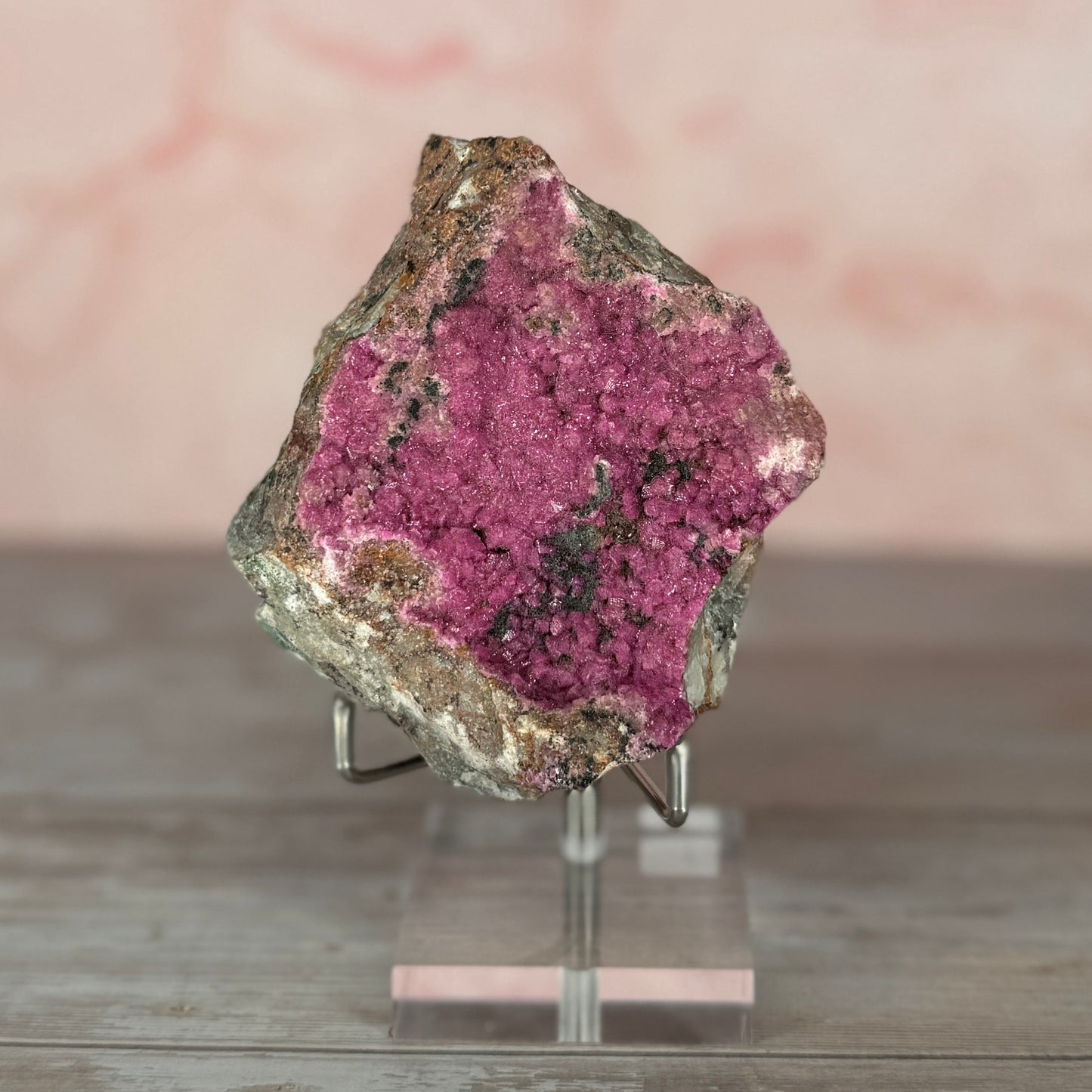 Pink Cobalto Calcite Druzy Specimen