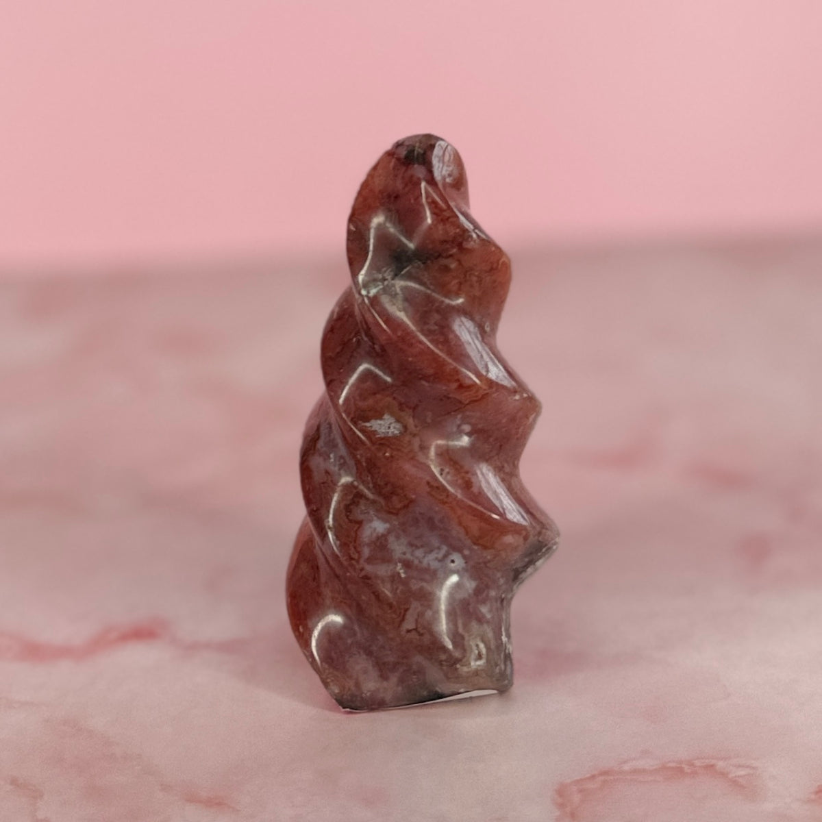Pink Carnelian Flame #74