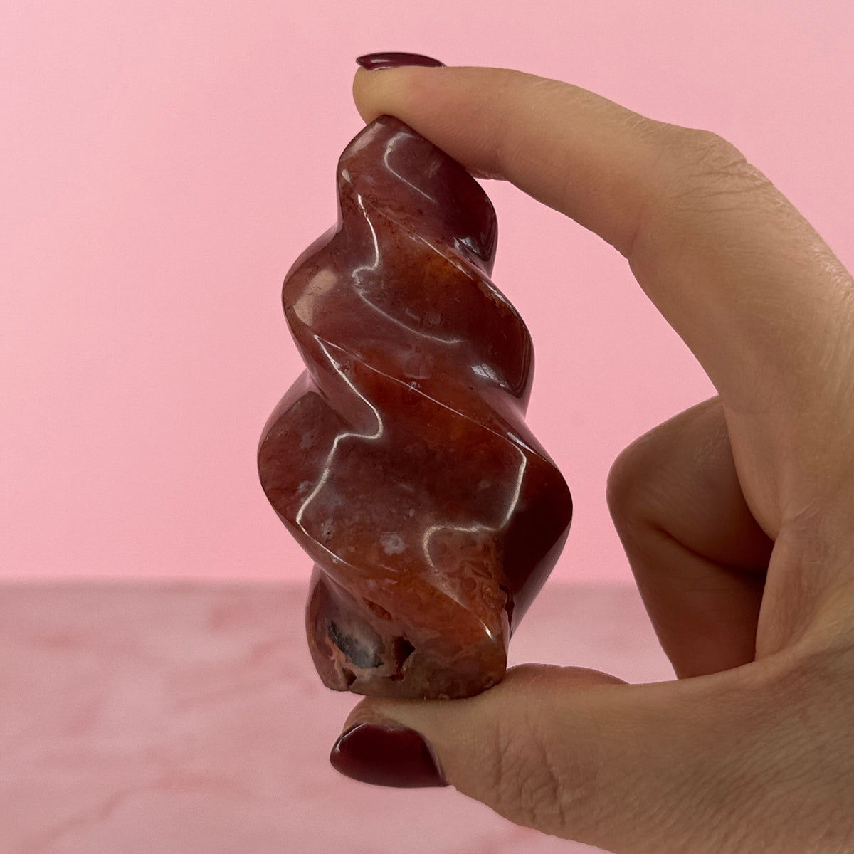Pink Carnelian Flame #75