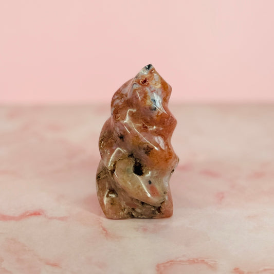 Pink Carnelian Flame #76