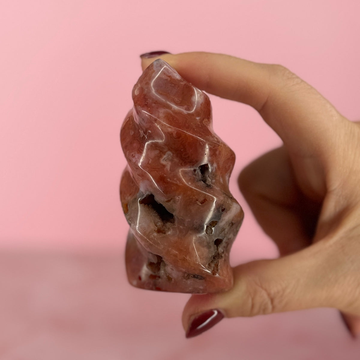 Pink Carnelian Flame #76