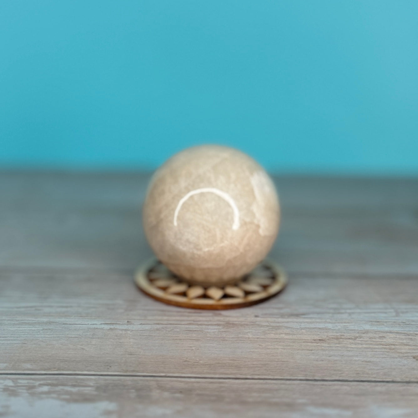 Flashy White Moonstone Sphere