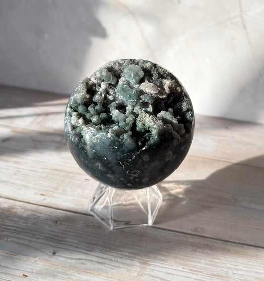 Green Grape Agate Sphere