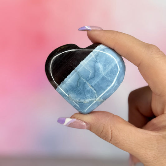 Blue Opal Heart 60