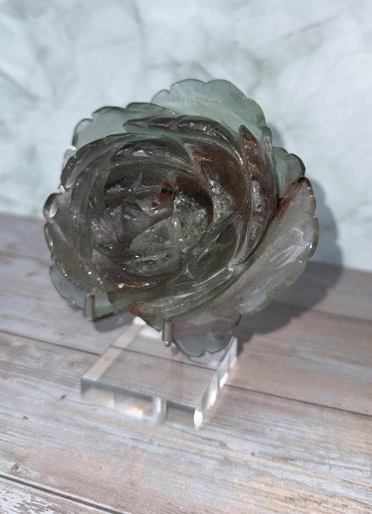 Fluorite Carved Rose XL