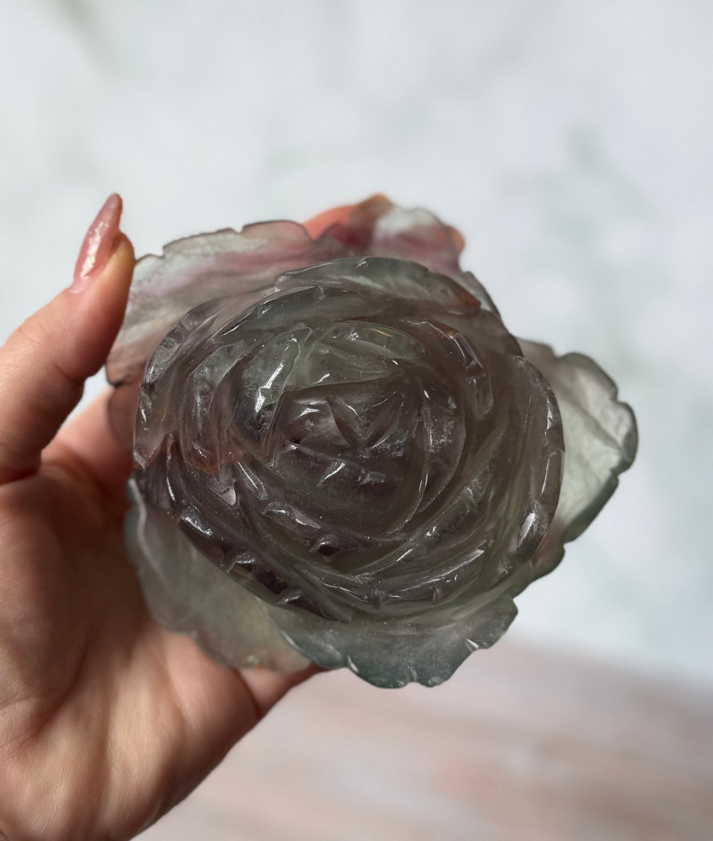 Fluorite Carved Rose XL