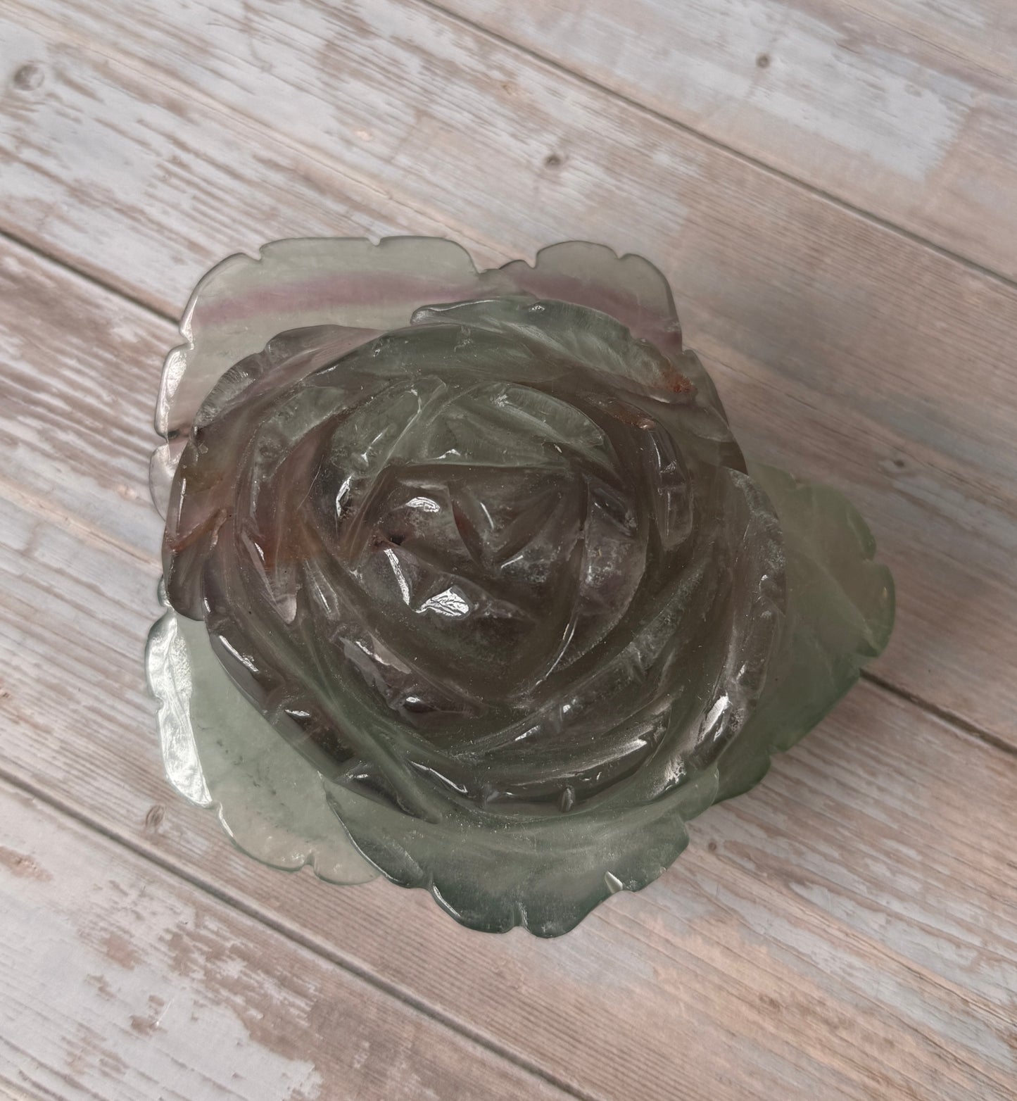 Fluorite Carved Rose XL